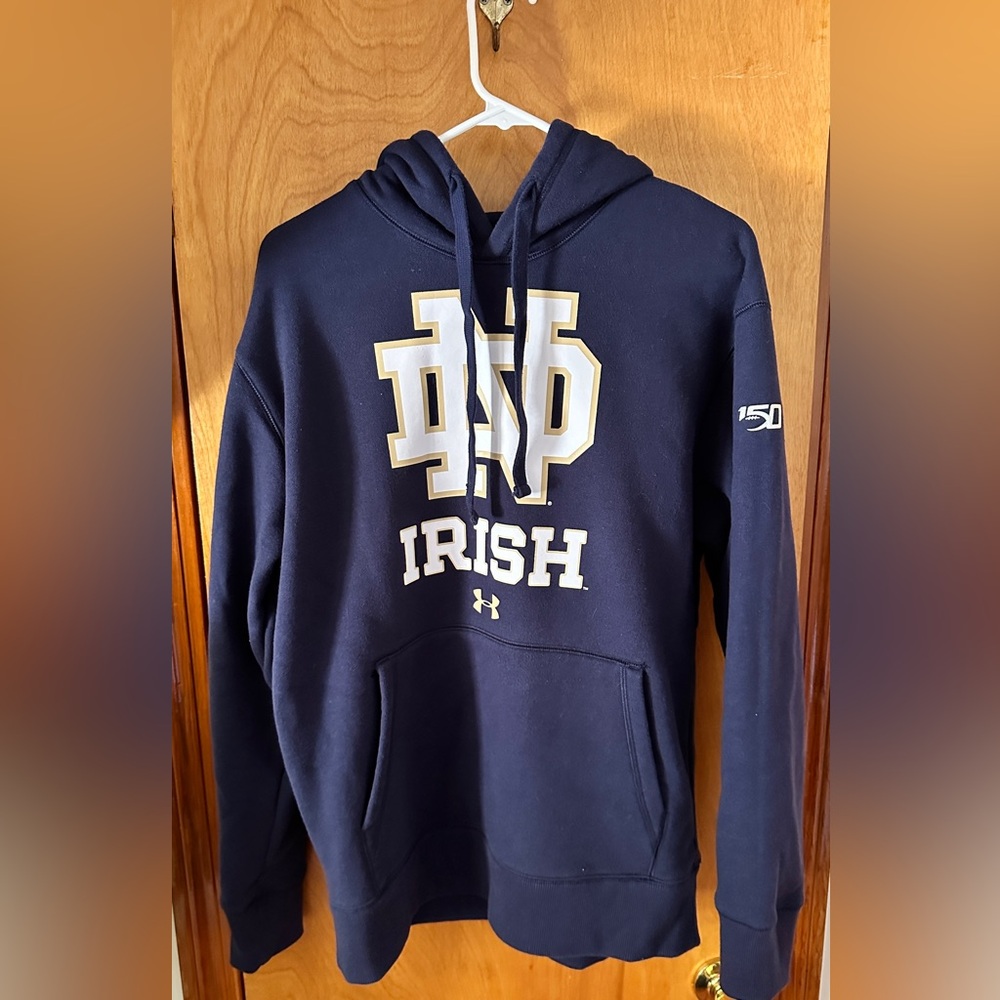 Notre Dame UA CFB 150th anniversary hoodie, men’s M
